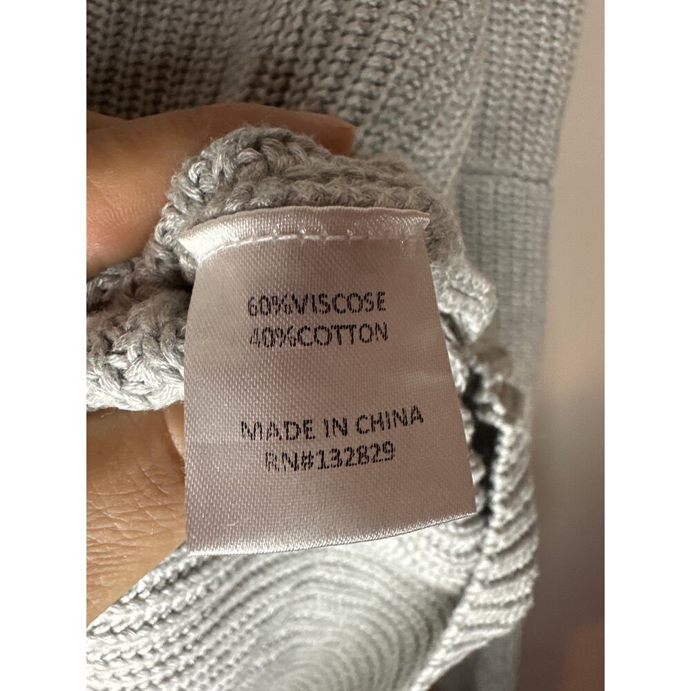 Lovers + Friends Addison Sweater Knit Size M Gray Bell Sleeve‎ Comfy Minimal - Picture 7 of 8